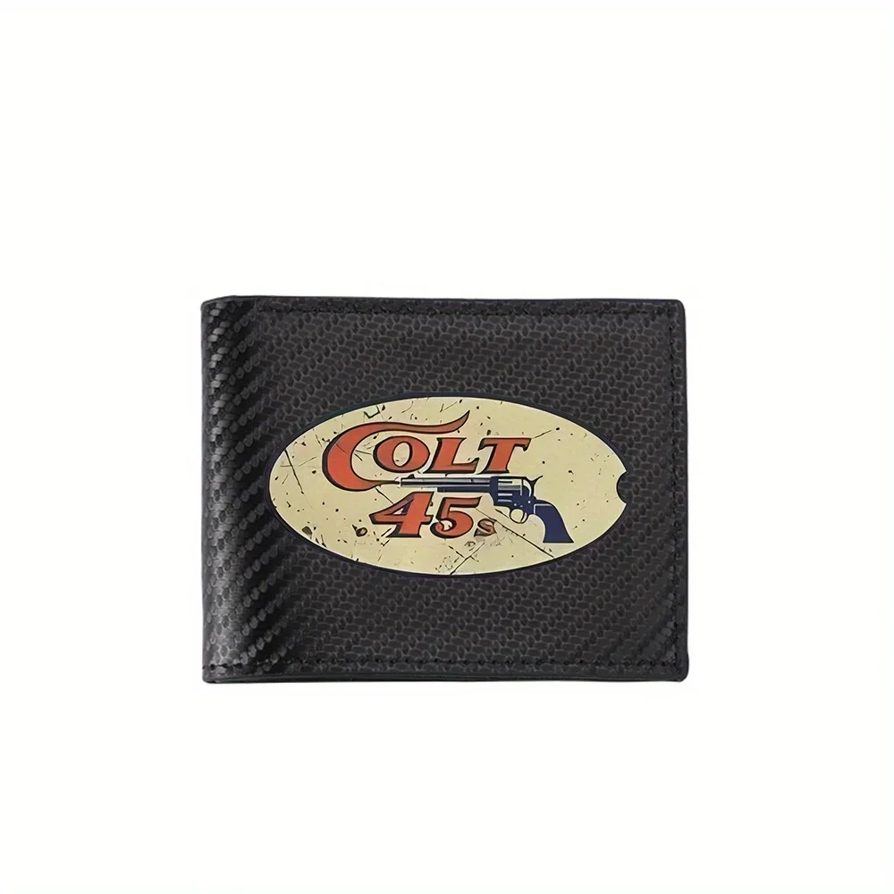 

Пистолет Colt сорок пять иконовых винтажных дизайнов, мужские кошельки, простые деловые, современные, стильные, с принтом, подарки для отца, мальчика