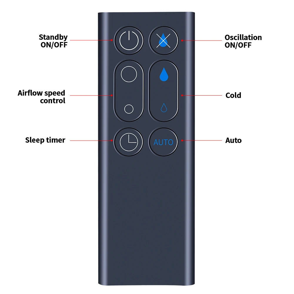 جهاز التحكم عن بعد لديسون AM10 ، مروحة المرطب ، تنقية الهواء ، أسود ، جديد