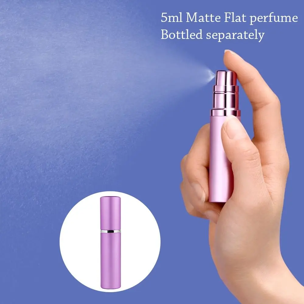 Colorato portatile 5ml profumo atomizzatore contenitore liquido cosmetici viaggio Mini alluminio Spray alcool bottiglia vuota riutilizzabile