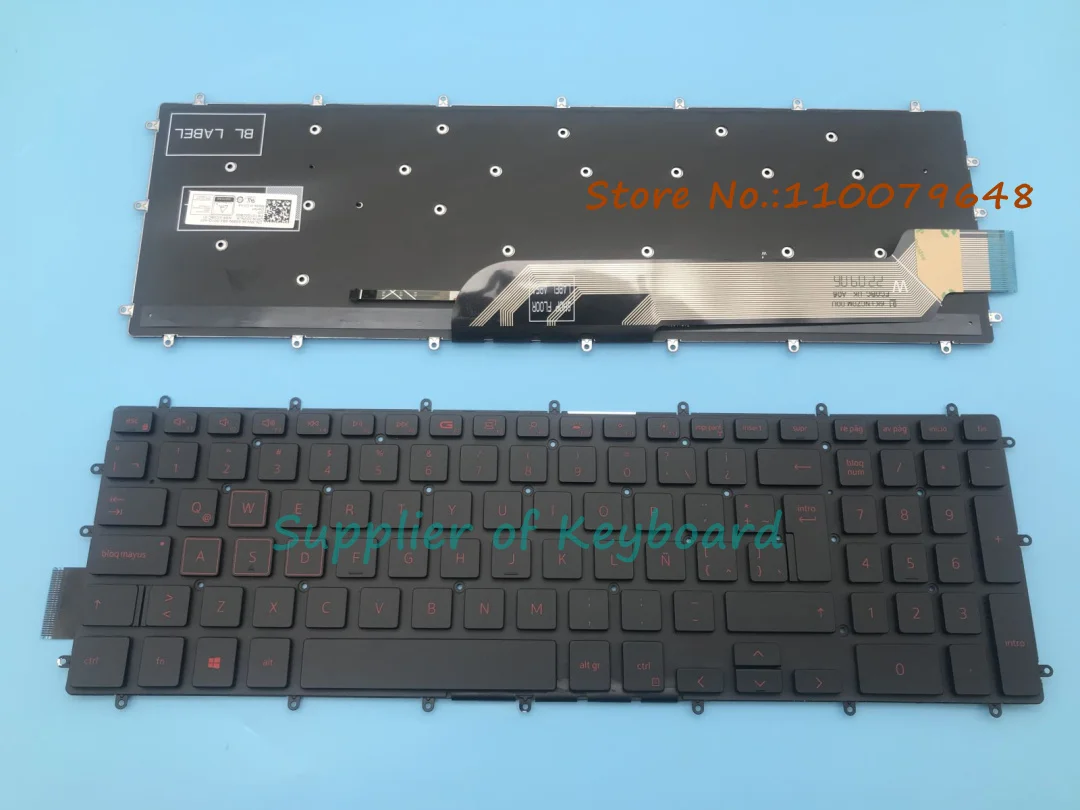 

NEW For Dell Inspiron 15 Gaming 7566 7567 5570 5575 7570 7577 15-7566 15-7567 15-7577 15-7586 Latin Spanish Keyboard RED Backlit