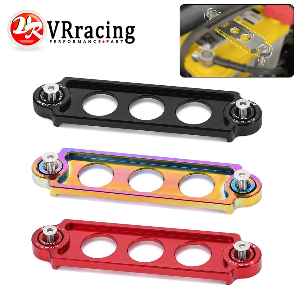 Black Anodized Battery Tie Down For Honda Civic EK EG Del Sol S2000 & Acura Integra