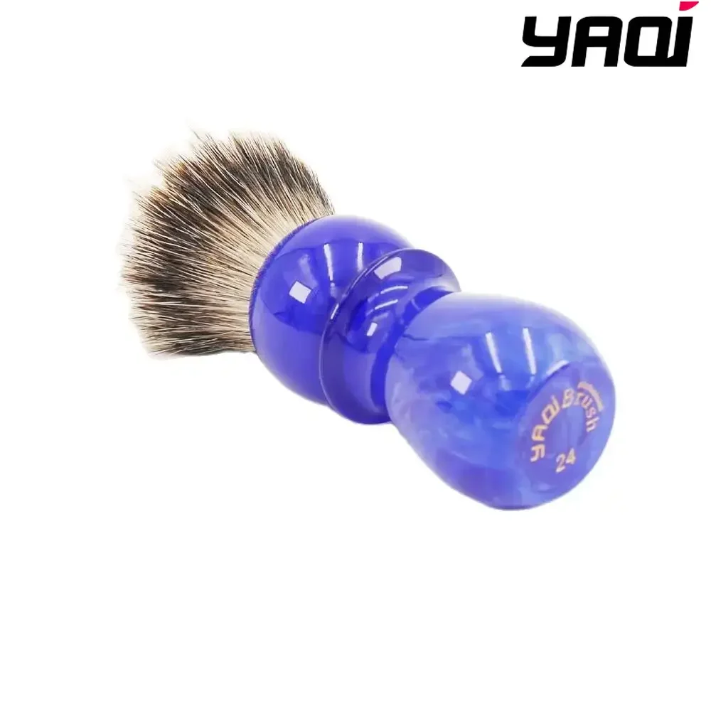 brocha-de-afeitar-yaqi-2026-de-24-mm-con-mango-azul-y-pelo-de-texugo-silvertip-para-hombre-aparato-de-limpieza-facial-y-de-barba