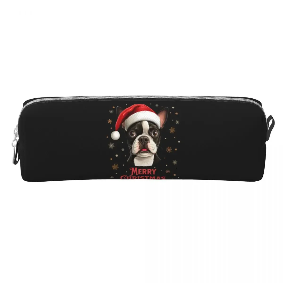 Terrier Dog Pencil Case Merry Christmas Girls Boys Kawaii  Pouch Graphic School  Cases  Gift