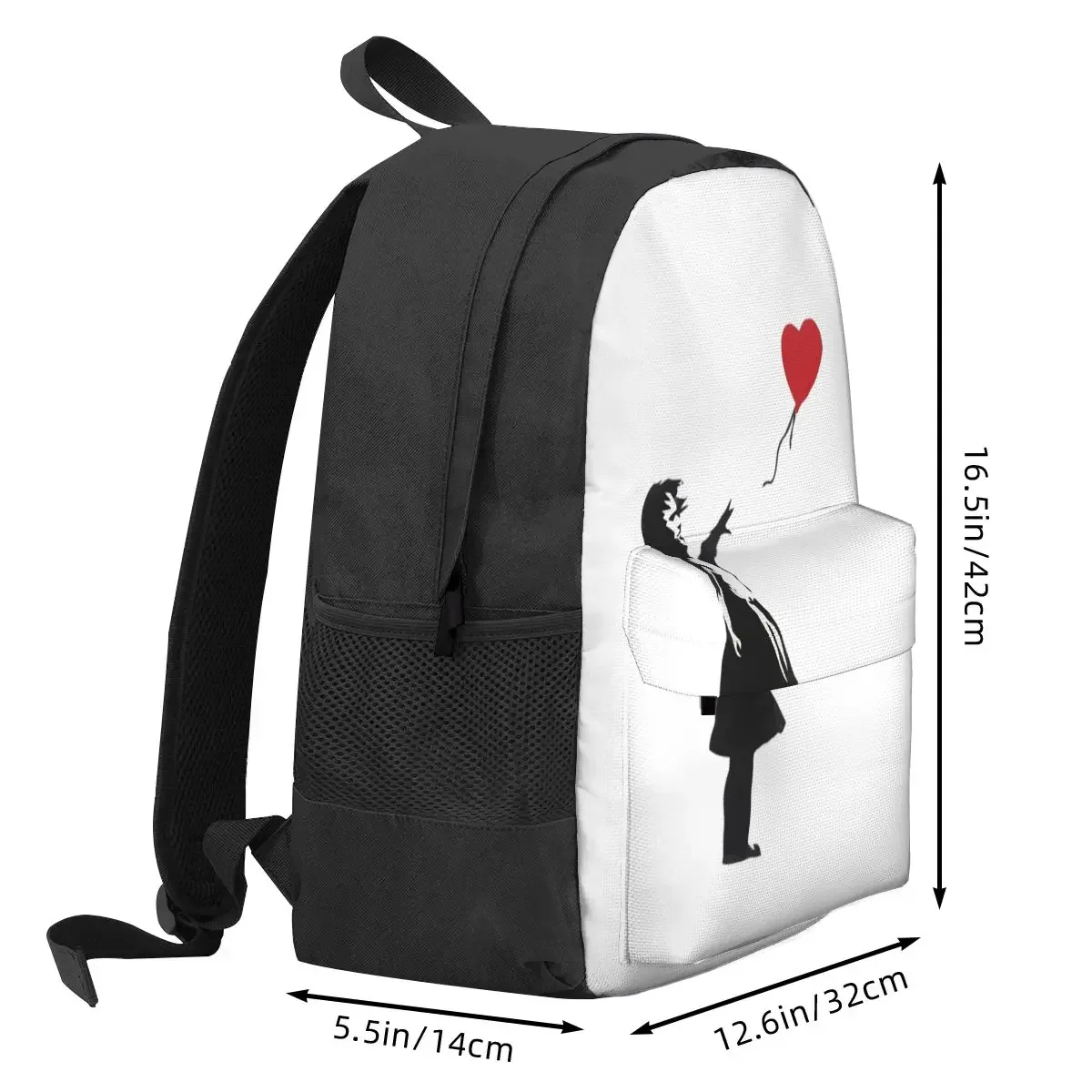 Banksy - Girl With Balloon Backpack Student BookBag Kids School Bag Laptop Shoulder Bags for Men Women