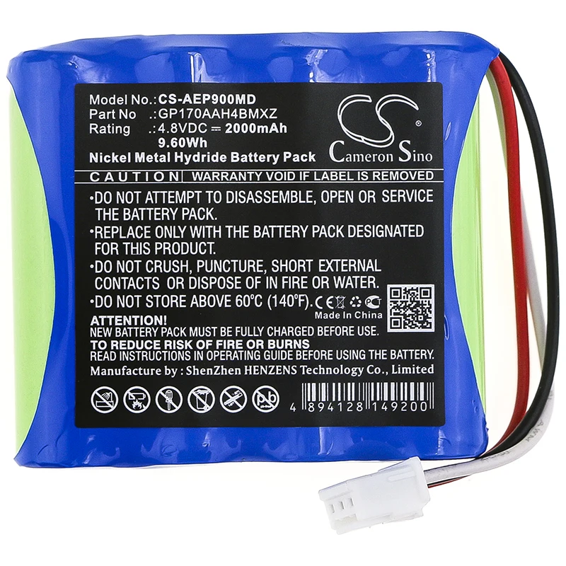 

Ni-MH Medical Battery for American Diagnostic,4.8v,2000mAh,ADC E-Sphyg 2 9002-5,GP170AAH4BMXZ