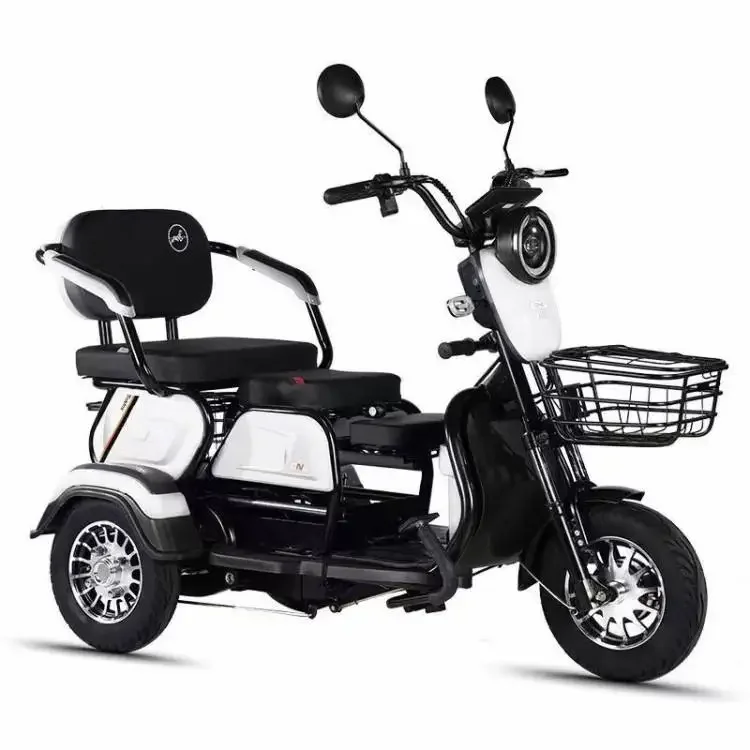 

600 W Brushless Folding Electric Three-wheeler Elderly Mobility . Pick Up and Dropoff Children Tricycle