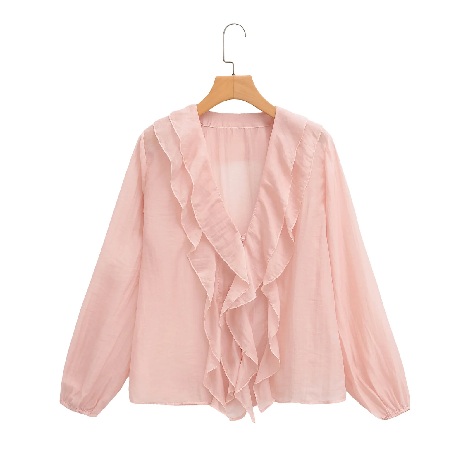 قميص نسائي أنيق من JNLEAOG بتصميم متعدد الطبقات وياقة على شكل V وأكمام طويلة مصنوع من البوليستر مريح وعملي إصدار جديد لفصل ال...