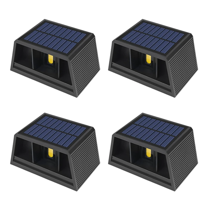 

Waterproof Solar Outdoor Ambient Lighting Porch Lights Garden Lights Outdoor Wall Lamp Black