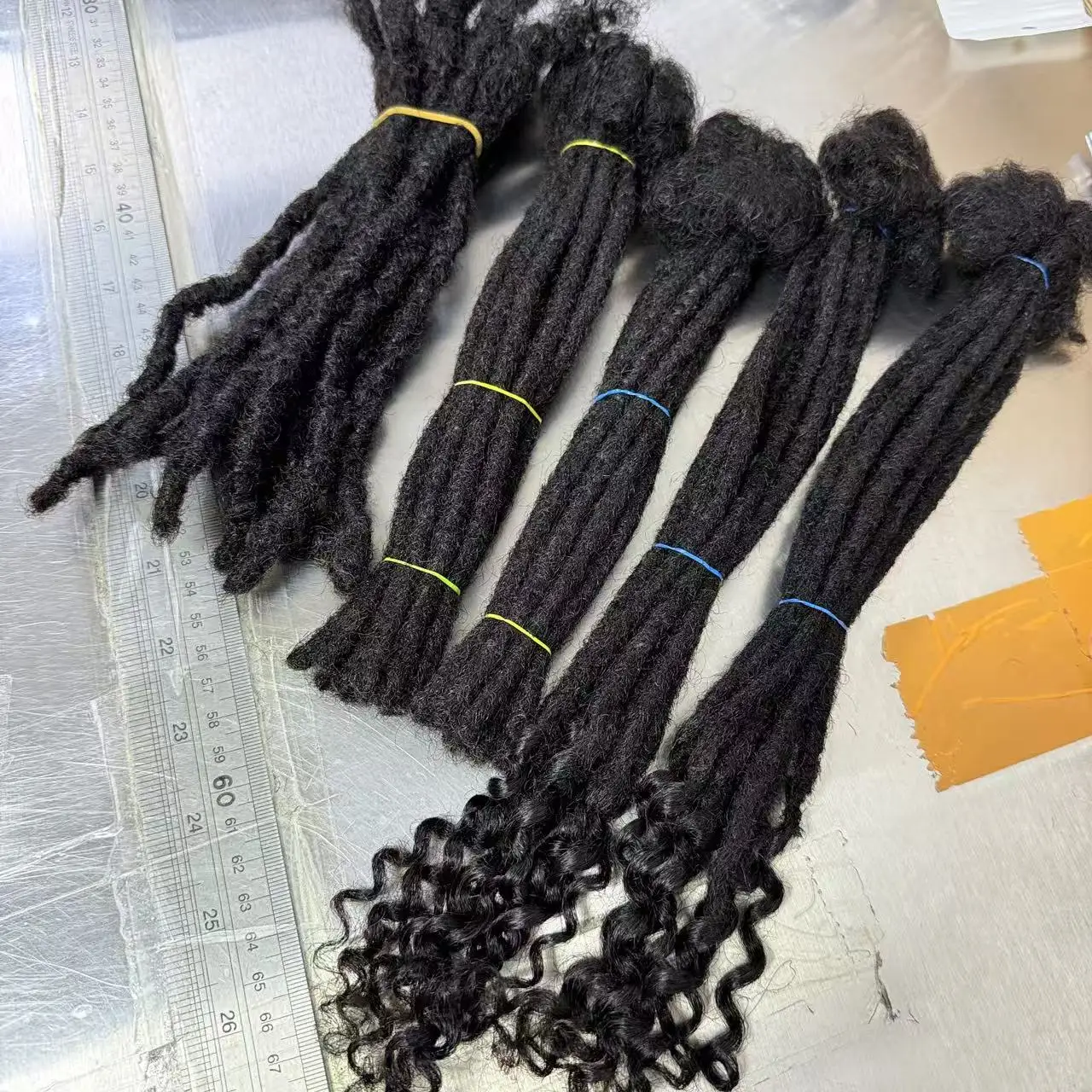 

Nabi 10 Strands/pcs 0.6cm Width Dreadlock Extensions Human Hair Permenant Locs Extension 100% Peruvian Human Hair