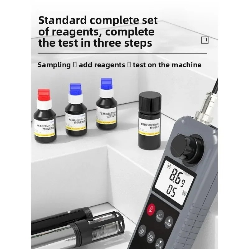 Dissolved oxygen ammonia nitrogen ph nitrite all-in-one water quality detection, fish pond aquaculture tester