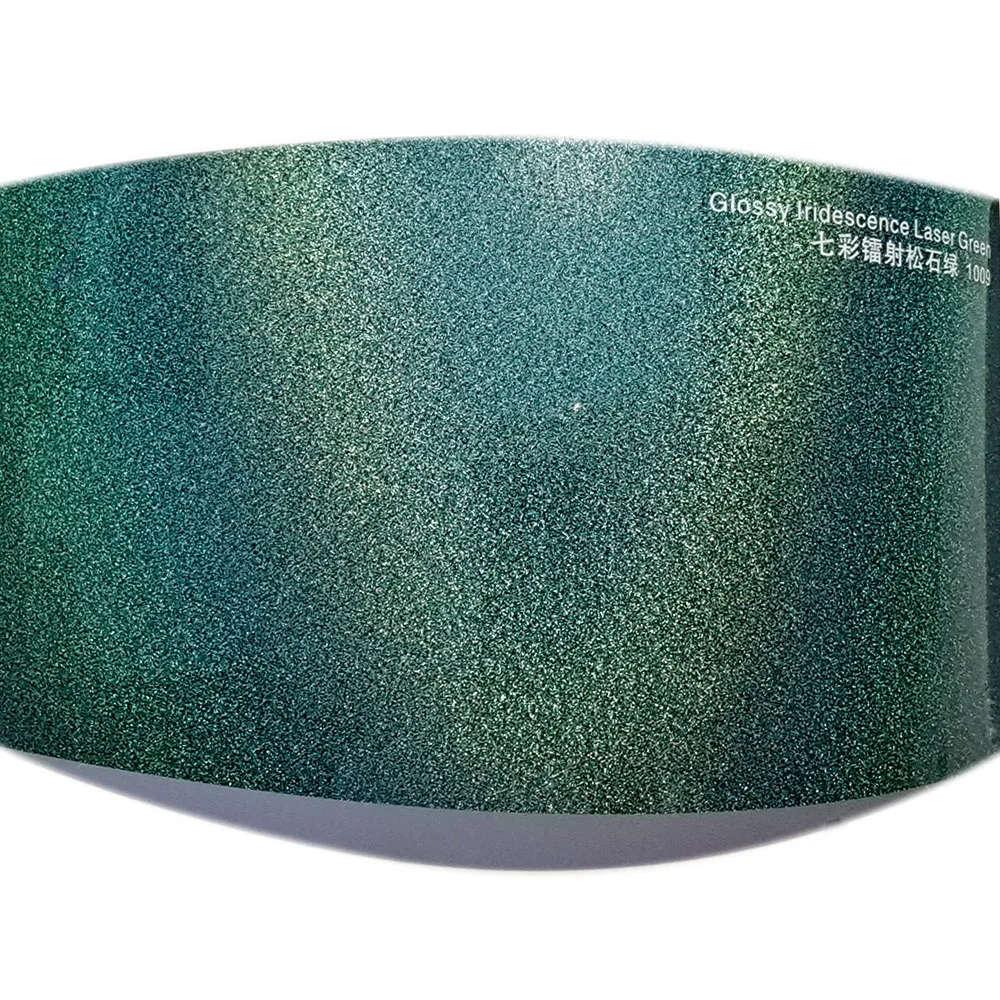 Iridescent Car Wrap Motorcycle Vinyl Wrap Kits Car Body Film Laser Green