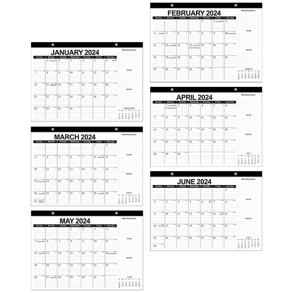 

Monthly Wall Calendar Delicate Hanging Calendar For Home Office Clear Printed Daily Organizer Household Supplies Printing