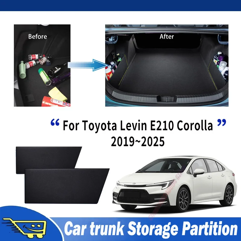 For Toyota Levin E210 2019~2025 2020 Car Thickening Trunk Storage Partition Multifunction Storage Box Auto Interior Accessories