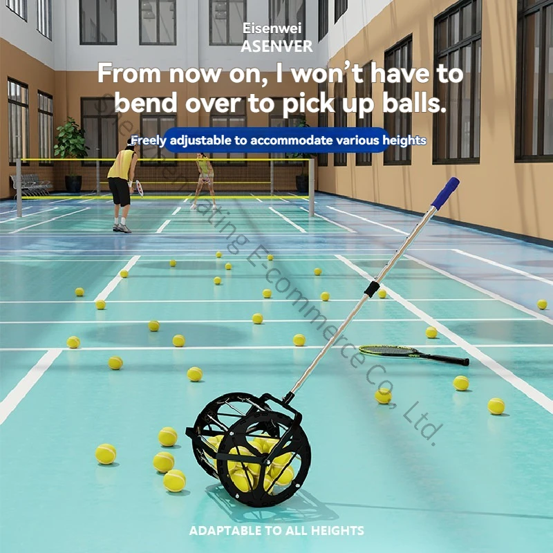 Tennis Ball Pickup Device Professional Ball Collection Artifact Tube Trainer Multi-ball Frame Tennis Automatic Pickup Basket