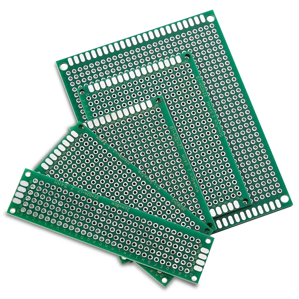 ELEGOO 32 Pcs Double Sided PCB Board Prototype Kit for DIY Soldering with 5 Sizes Compatible with Arduino Kits