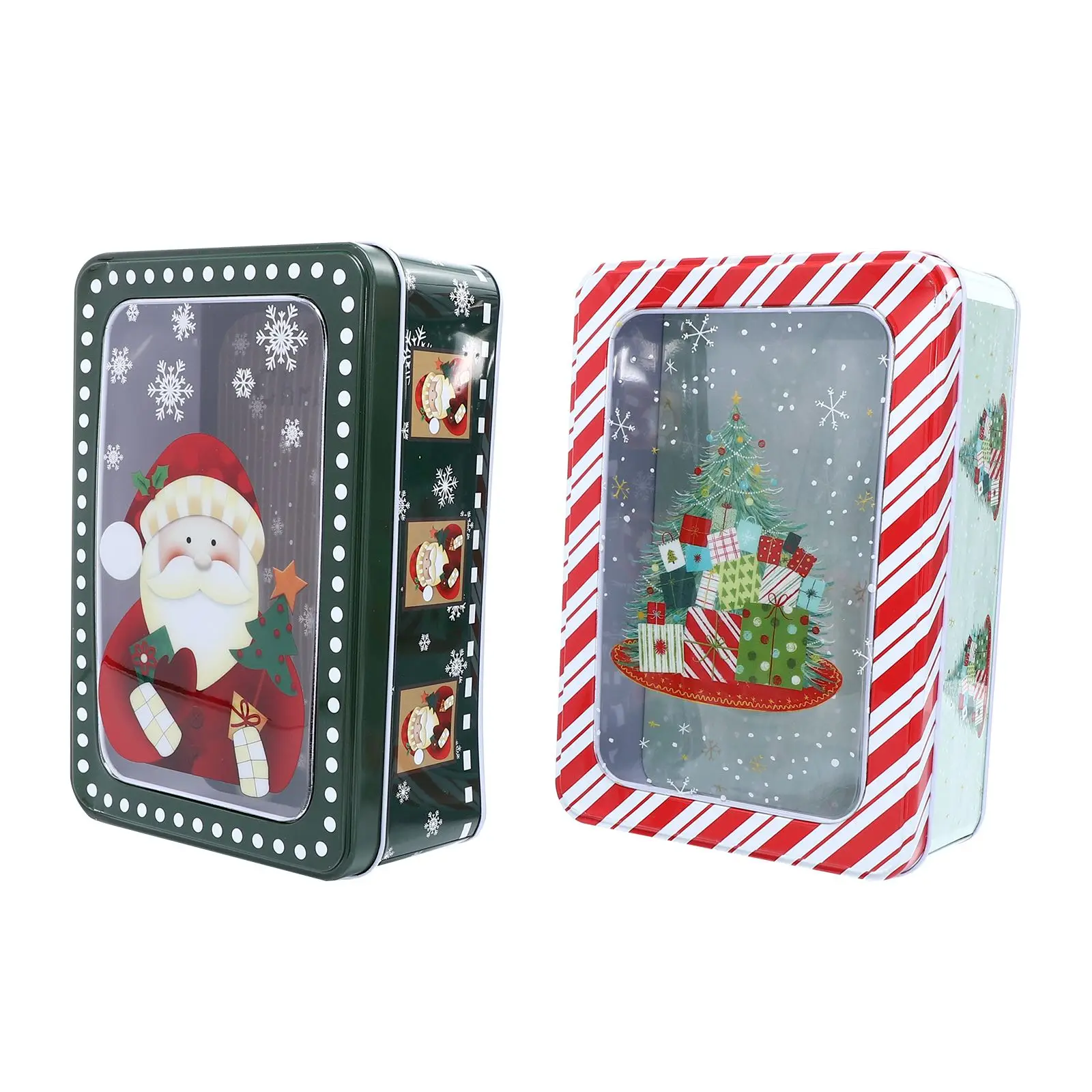 

Holiday Cookie Tin Chocolate Container Tins Christmas Cookie Tins Window Candy Box Cookie Tins Holiday Gift Box