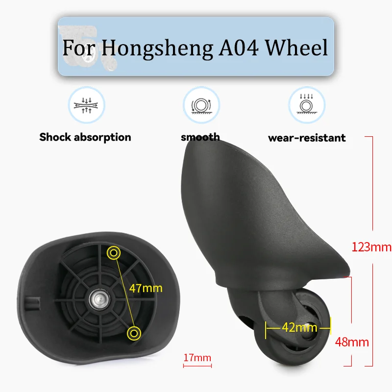 

For Hongsheng A04 Universal Wheel Replacement Suitcase Rotating Smooth Silent Shock Absorbing Wheel Accessories Wheels Casters