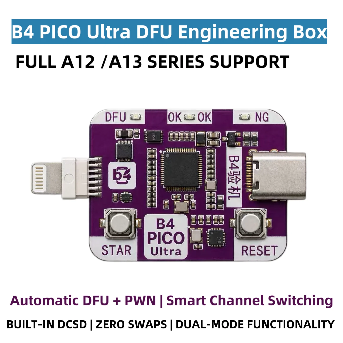 Image of Neuer B4 PICO DFU PR 2350A RP2350A PICO Engineering Box DFU-Modus-Tool für iPhone IOS Enter DFU PWN One-Click-Boot