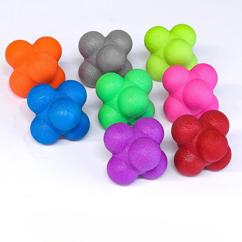 Balle d'entraînement d'agilité de balle de réaction hexagonale pour le basket-ball Football enfants adulte Coordination réflexe sport Fitness balle d'entraînement