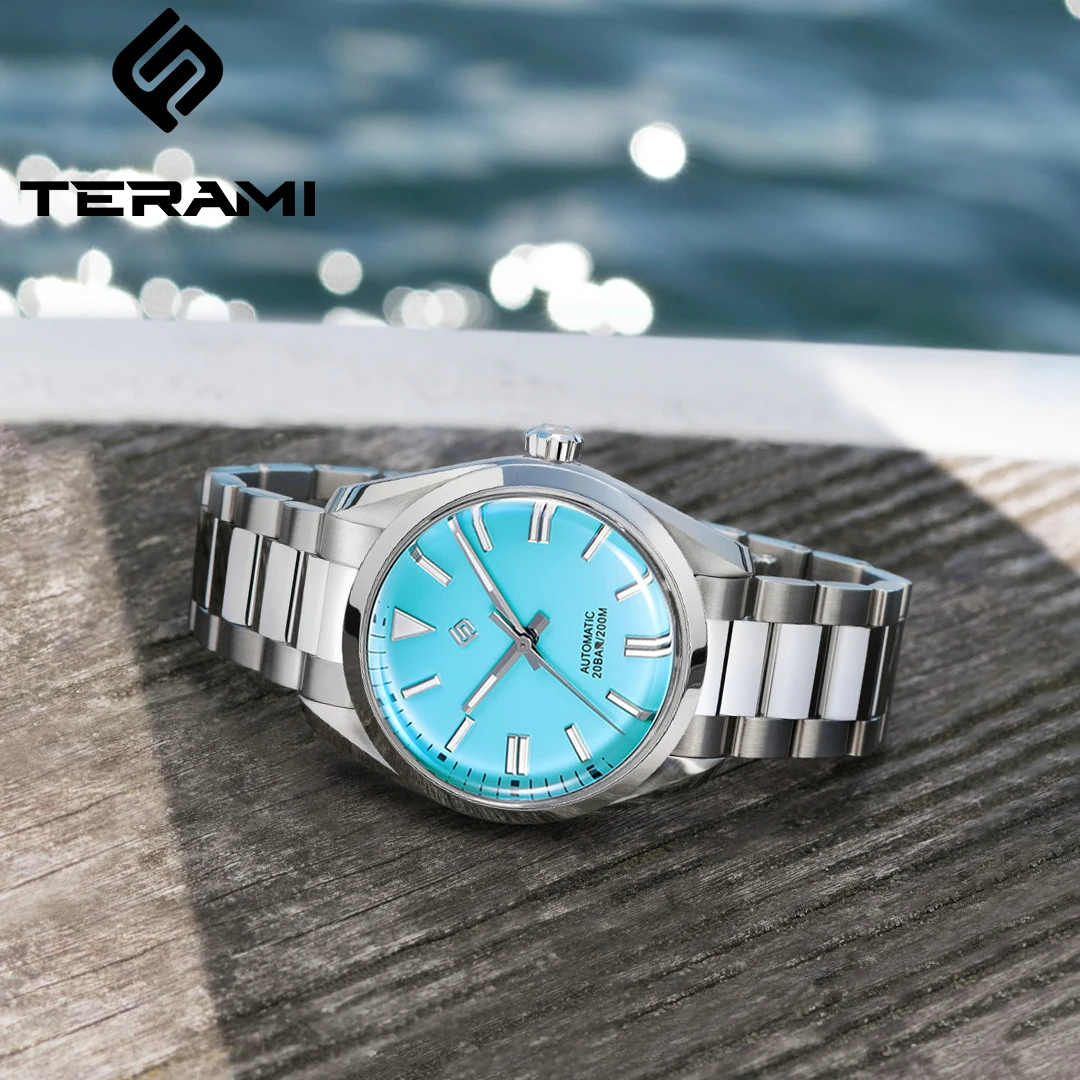 

TERAMI Men's Sport Watch 38mm Fashion Explore NH35 Men Dress Automatic Mechanical Wristwatch Sapphire 20Bar Diving 3C Luminous