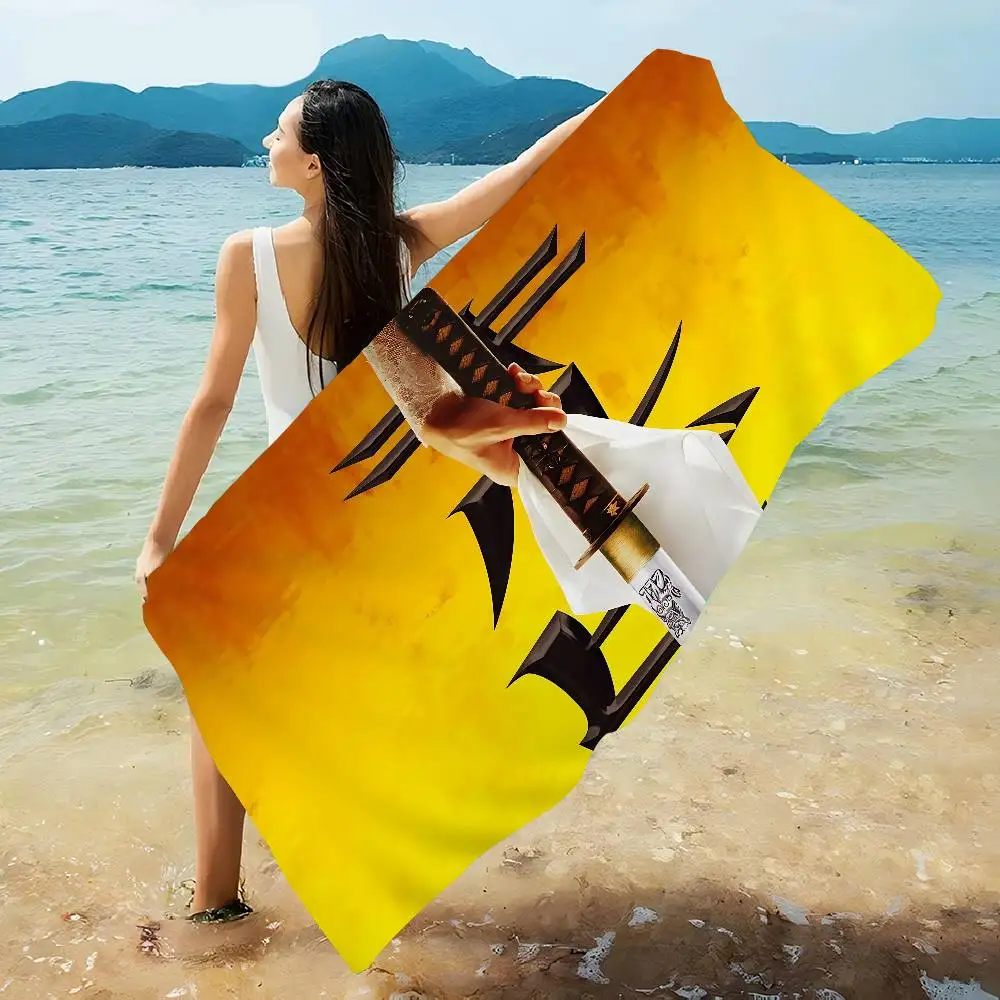 Movie K-Kill Bill Anime Beach Swimming Towel Soft Absorbent Washcloth Children's Gifts for Kids Travel Camping Gym