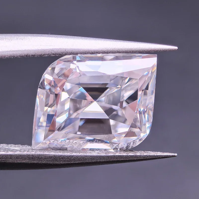 

NEW Moissanite Stone Leaf Shape White Color Specail Cut Charm Beads for DIY Jewelry Making Rings Bracelet Selectable GRA Certifi
