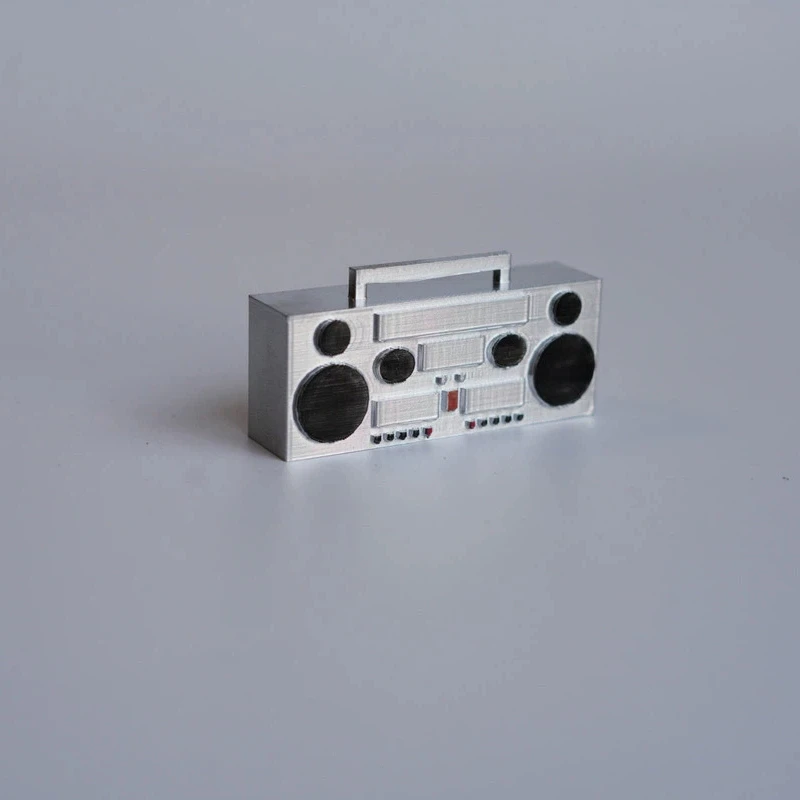 Universal 1/10 RC Cosmetic Decor Parts, Mini Vintage Radio & Recorder Scale Model, Miniature Scene Decor Accessories for RC Craw