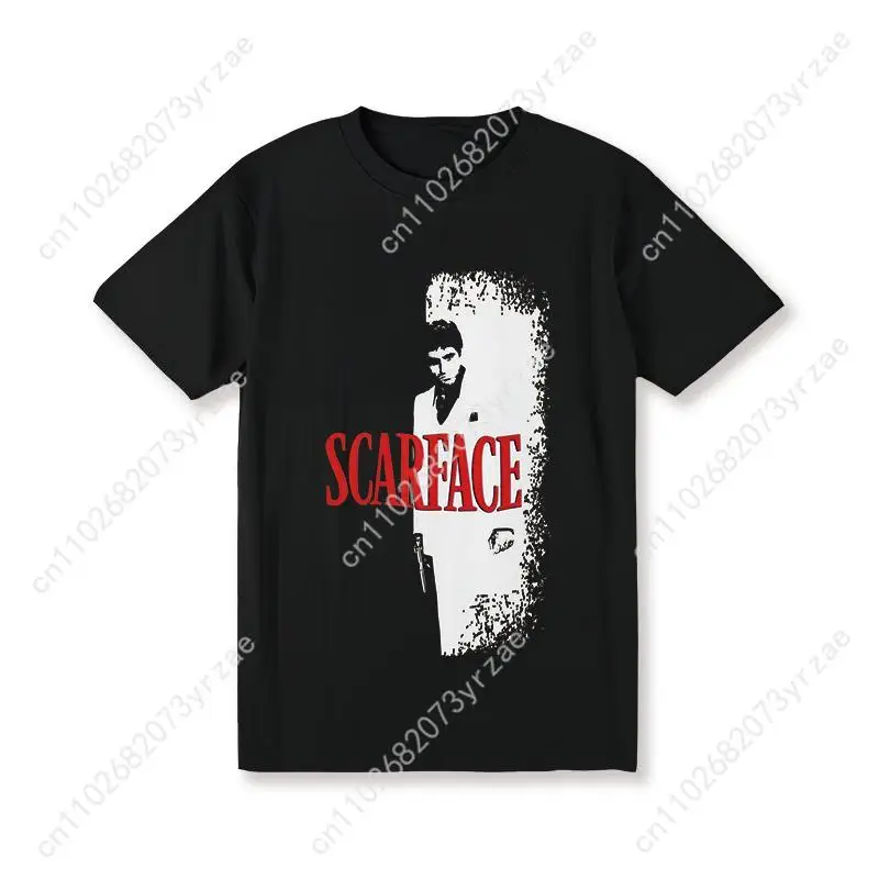 Scarface Retro Tshirt Man Woman High Quality Vintage T Shirt Cotton Short Sleeves Fashion T-shirt Soft Breathable Tops