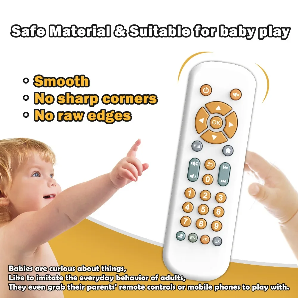 Jouets télécommandés de simulation TV pour bébé, musique et lumière, jouet musical pour bébé, télécommande mentaires orielle pour enfant, 1 an, 2 ans, 3 ans