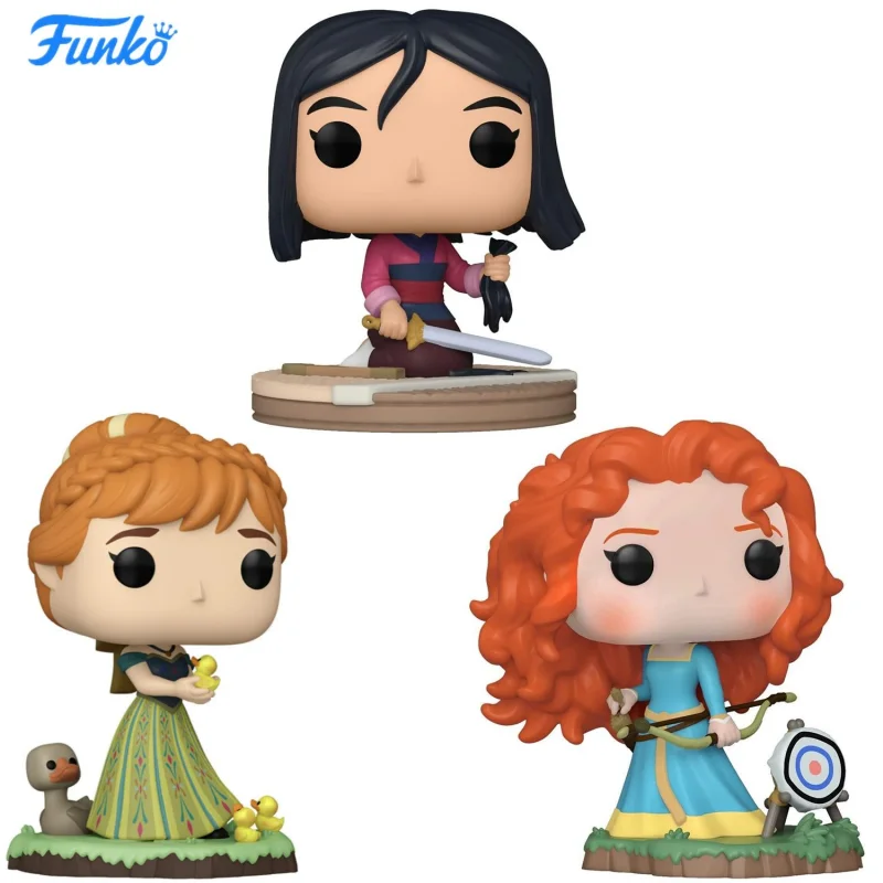 Disney Funko Brave Merida Pop Action Doll Model Anime Ultimate Princess Frozen Anna Mulan Doll Model Table Ornament Toy Gift