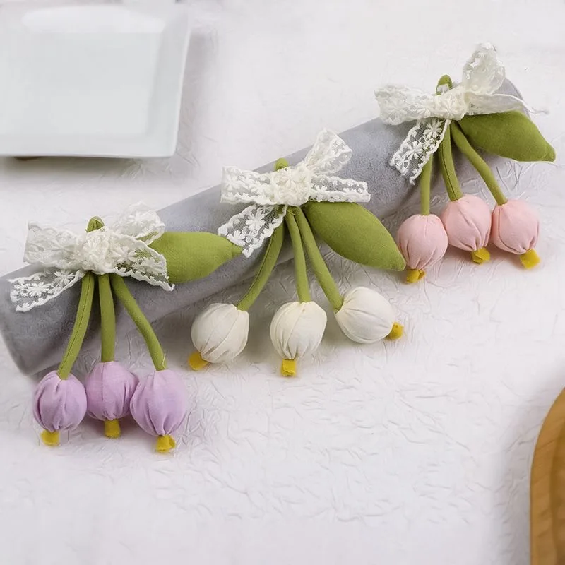 flower metal pins tulip fabric brooch jewelry Japanese style bag decoration accessories for bag shirt curtain funny gifts 2025