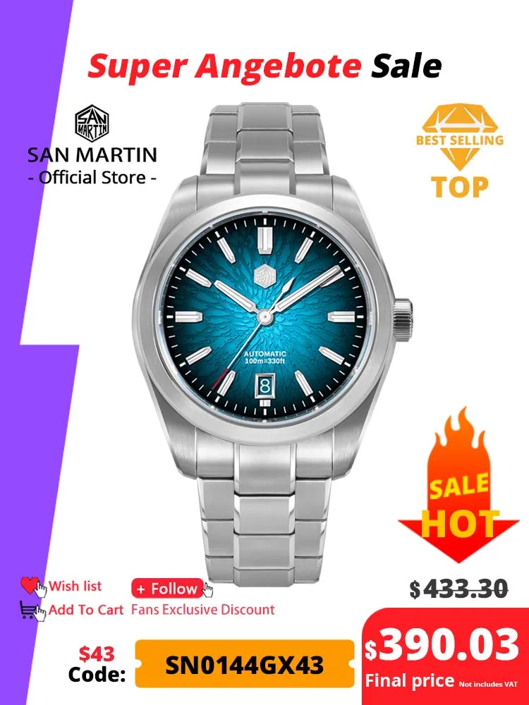 San Martin 36/39/42mm SN0144 JianZhan Gada Watch Miyota 9015 Original Design Chinese Style Dress Men Automatic Mechanical Watch
