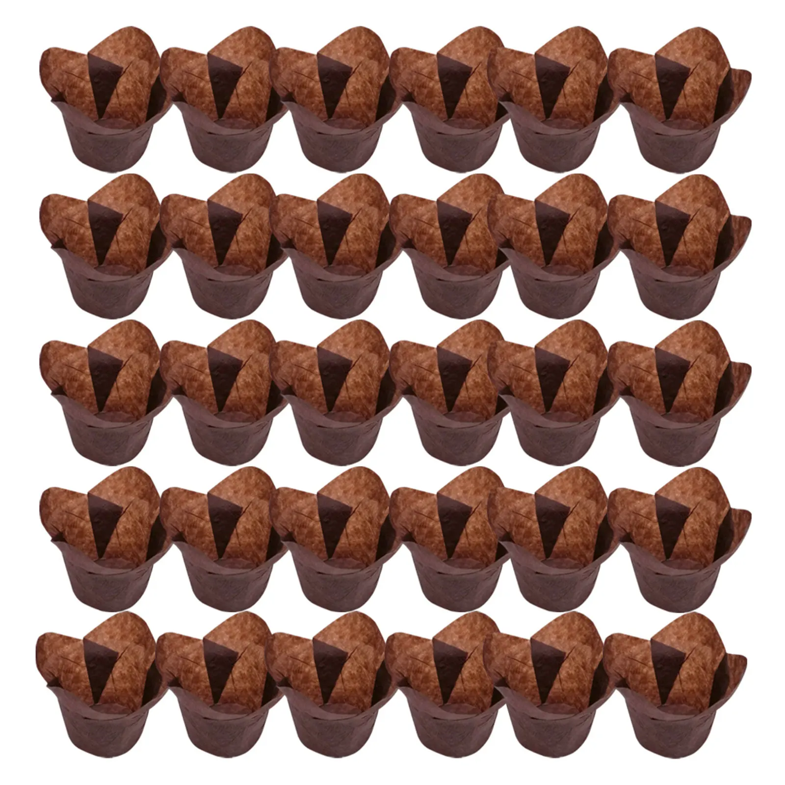 

200Pcs Lotus Muffin Liners Greaseproof Paper Cupcake Wrappers for Baking Desserts Easy Cleanup Standard Size Muffin Papers