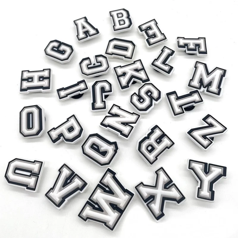 New 1PC Charms Decorations Shoe for Crocs Alphabet Letter Pins Boys Girls Kids Women Teens Christmas Gifts Birthday Party Favors