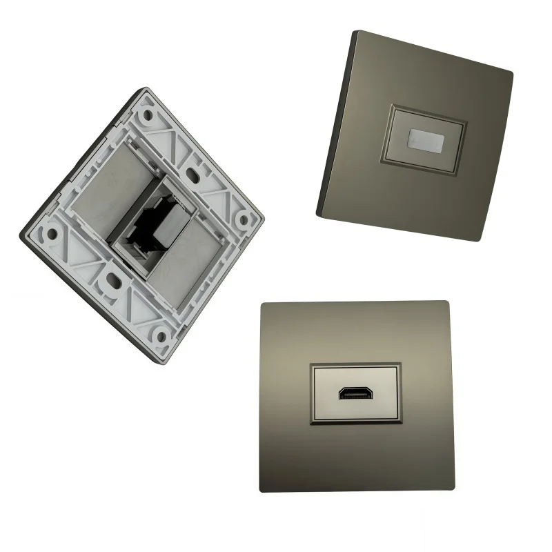 86 Type HDMI Straight Plug Panel Manufacturer Port High Definition TV Digital Interface Wall Socket 1pcs