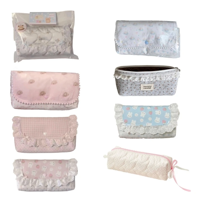 School Pen Soft Fabric Pencil Organizers for Desk Essential, Practical Polyester Case for Daily Writing Tools HX5E