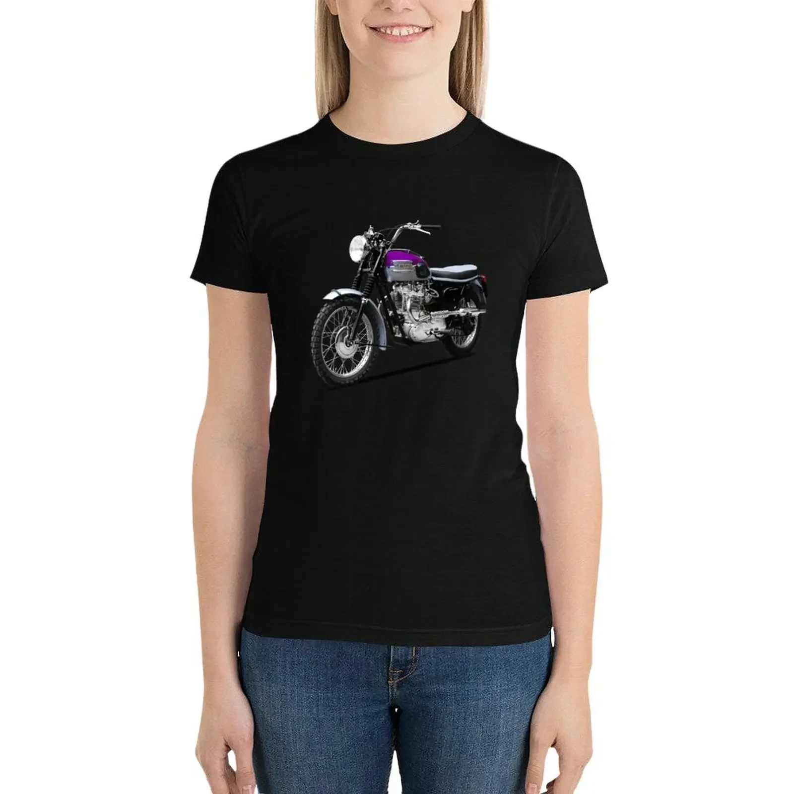 The Trophy TR6 Motorcycle T-Shirt cute tops lady clothes workout shirts for Women