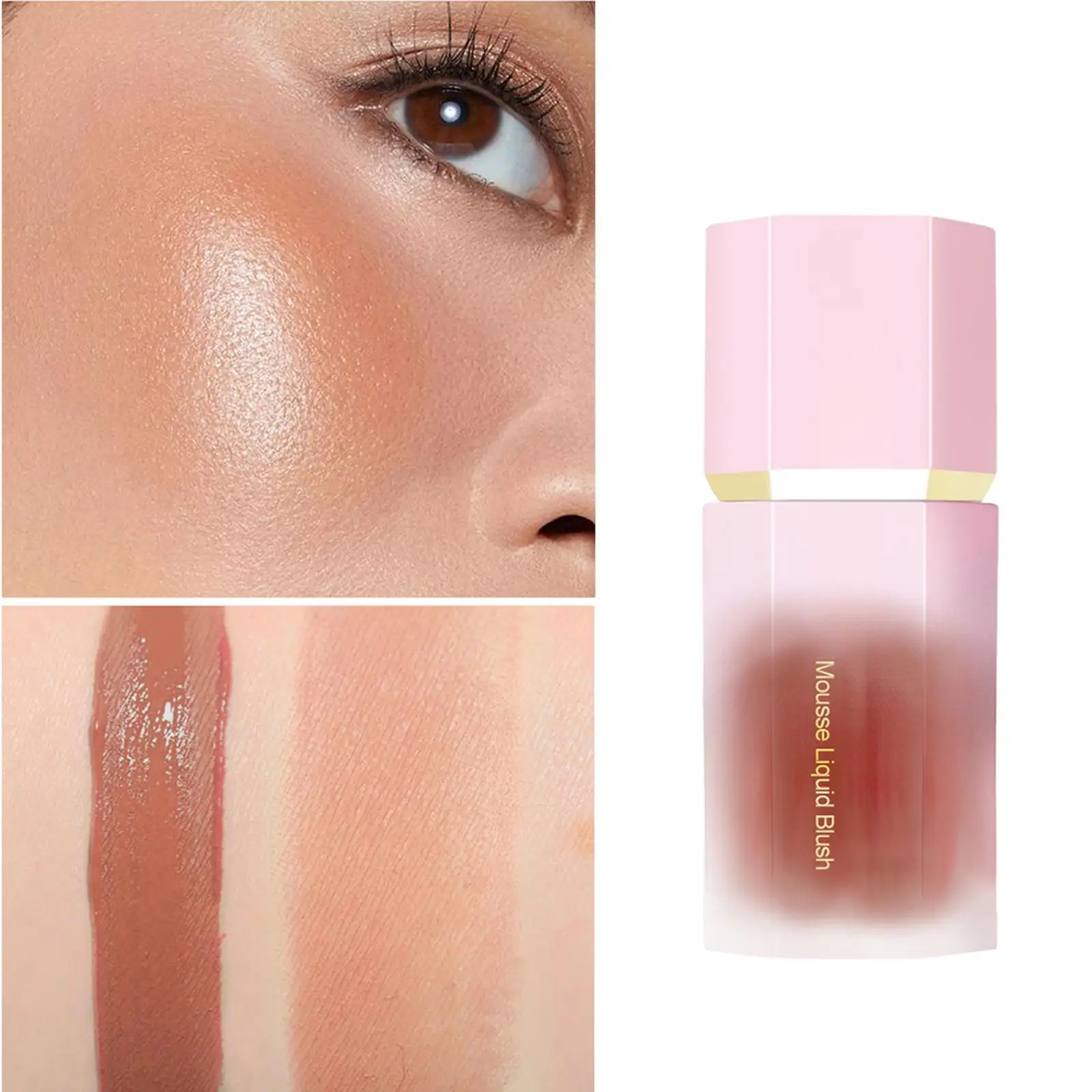 Fard liquido liscio e sfumabile per guance, trucco viso nutriente per donne e ragazze, da indossare tutto il giorno