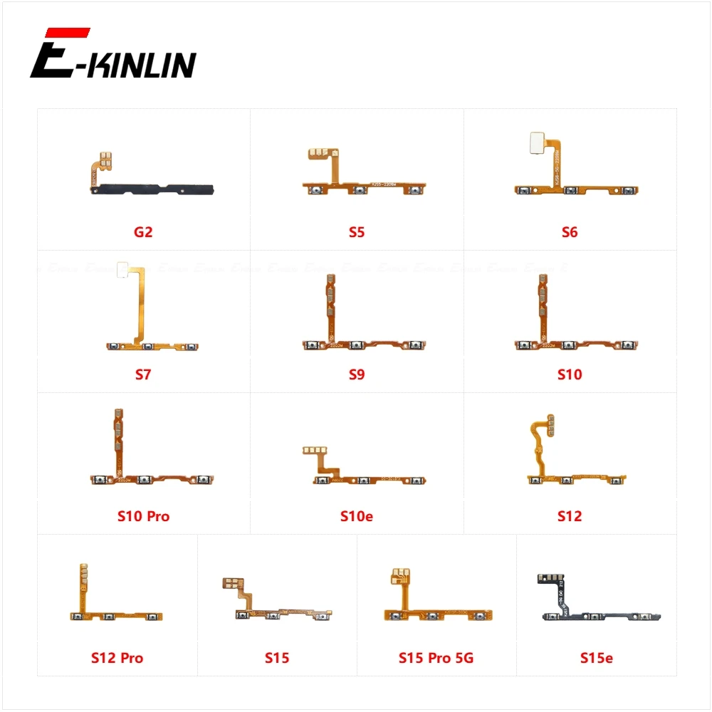 Mute Switch Power Key Ribbon Repair Parts For Vivo G2 S5 S6 S7 S9 S10 S10e S12 S15 S15e Pro 5G Volume Button Control Flex Cable