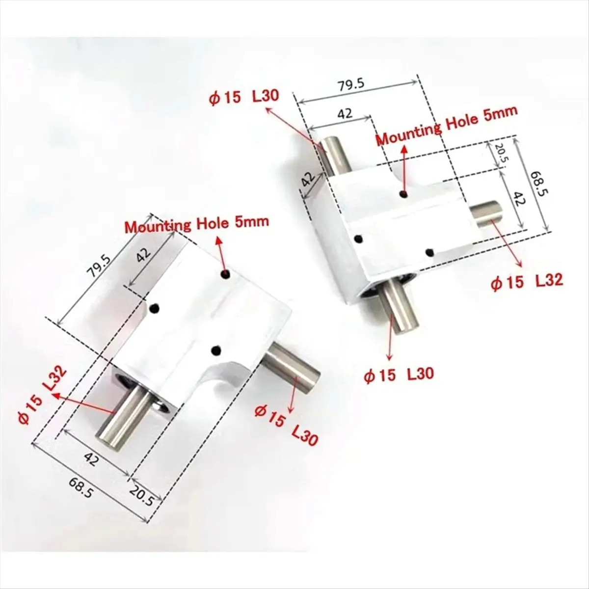 

COFA -90 Degree Steering -1.5M 19T Spiral Bevel Gear Reversing Corner Device 1 To1 15mm Output Shaft Commutator
