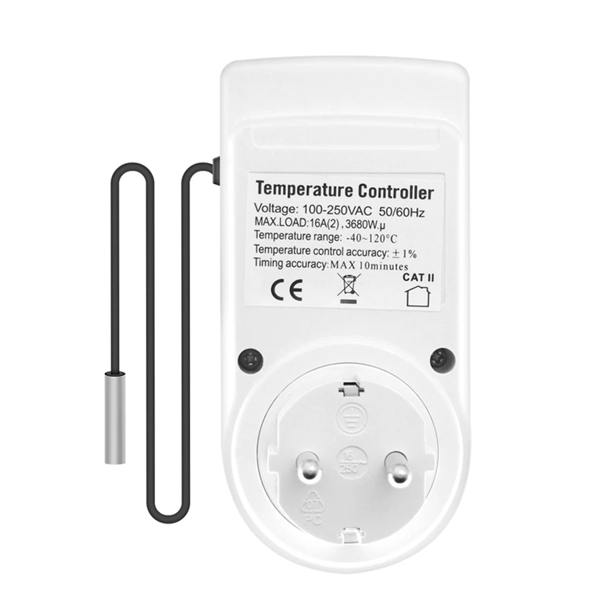 Pengontrol suhu Digital optik, soket termostat pendingin pemanas dengan Sensor untuk inkubator reptil colokan UE