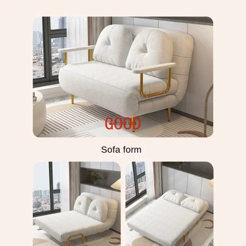 Диван-кровать, складной двойного назначения, маленькая квартира, односпальная, двуспальная, для гостиной, балкона, многофункциональная, 2024, новая телескопическая кровать с облаком