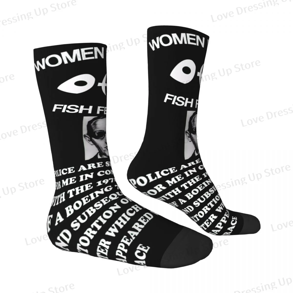 Women Want Me, Fish Fear Me Unisex Winter Socks Hiking Happy Socks Street Style Crazy Sock