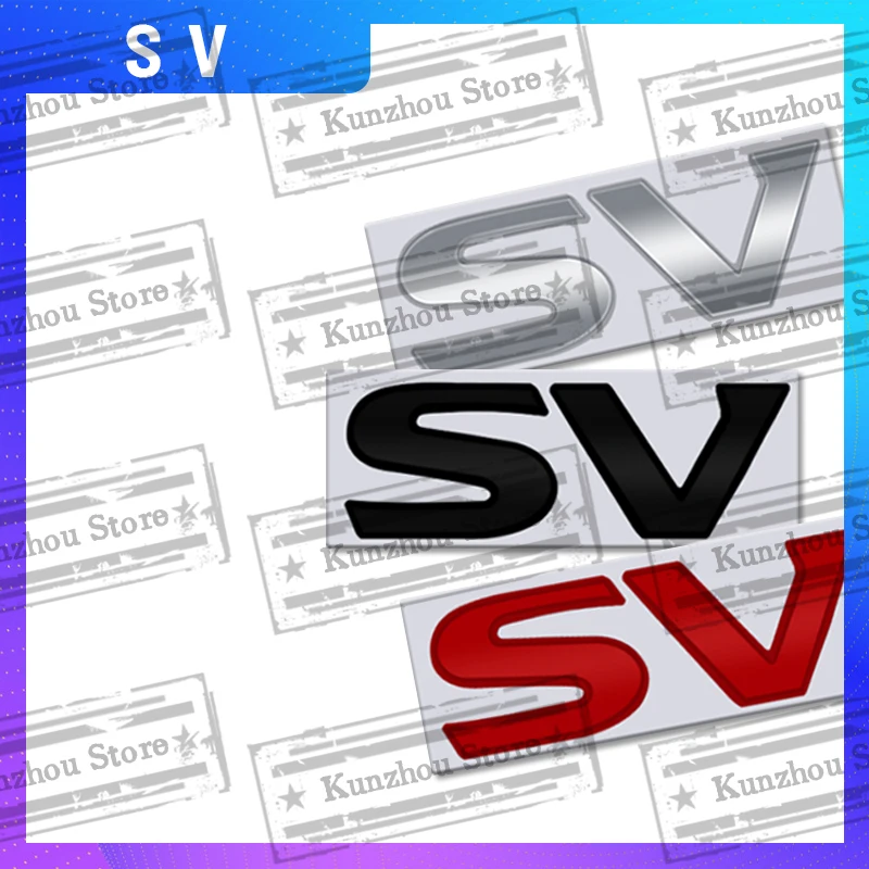 شعار معدني SV لنيسان باثفندر R51 Teana Sentra Navara Titan Pro4X شعار شعار السيارة الخلفي الجذع ملصق شارة التصميم #2
