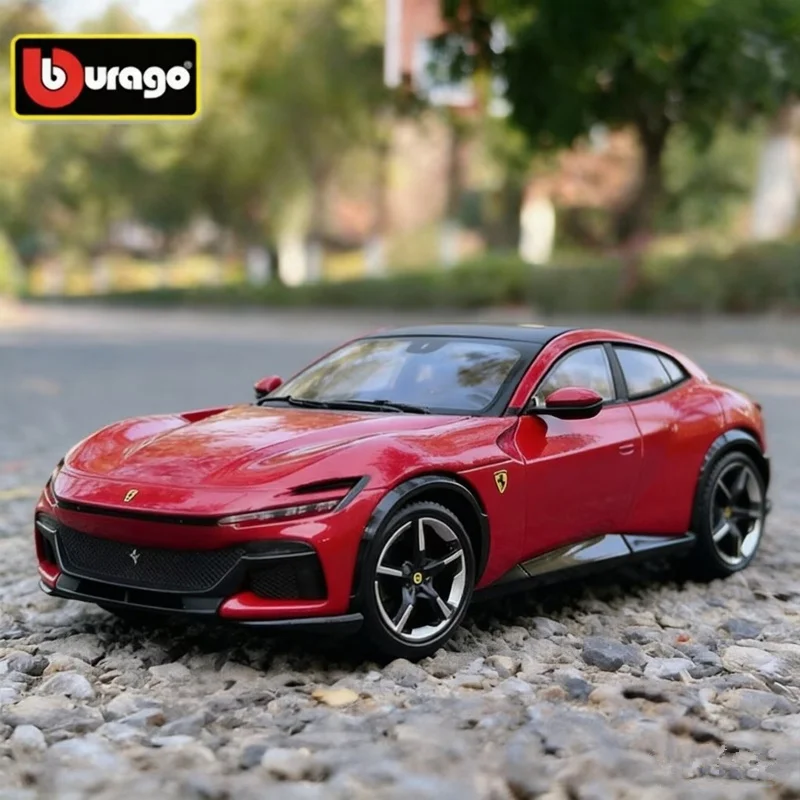 

Bburago 1:25 Ferrari FUV SUV Purosangue, модель спортивного автомобиля из сплава, литая металлическая гоночная машина, имитационная модель, детская игрушка, подарок