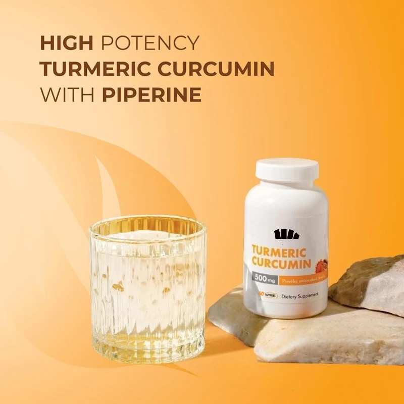 60 Capsules Turmeric Supplement with Piperine And Vitamin Zinc Curcumin for Joint Intestinal Skin Immune Health Support