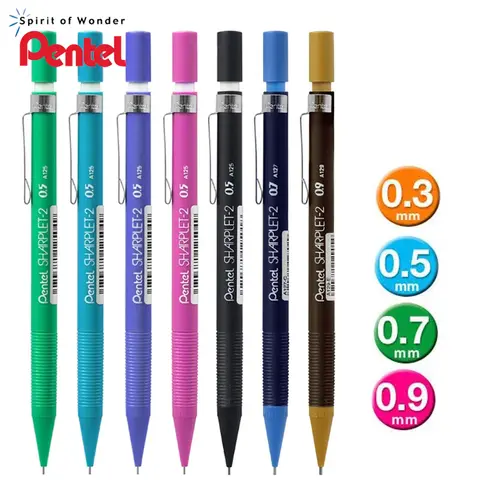 5pcs Japan Pentel Mechanical Pencil A125 Activity Pencil 0.5/0.7/0.9mm School Supplies Cute Pencil Learning Korean Stationery