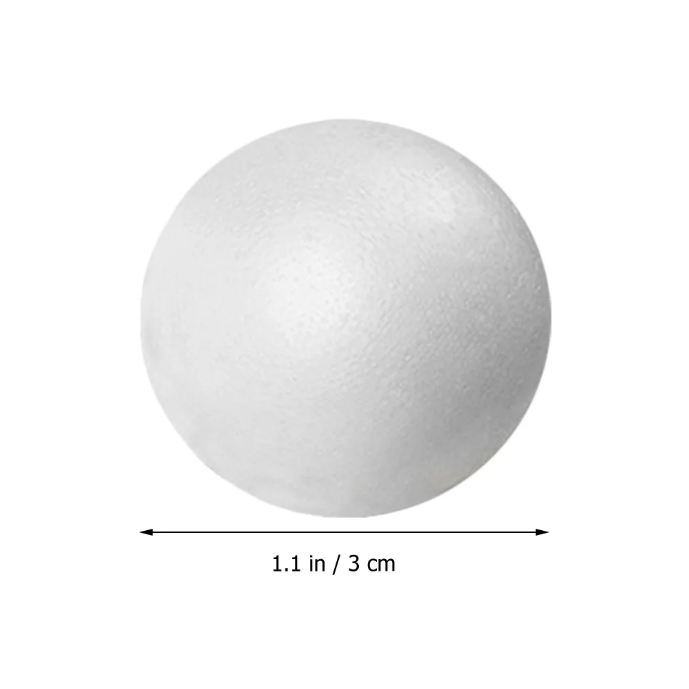 100 pçs bola artesanato terno espumas inacabadas bolas branco em branco adornos festa projetos diy modelos acessório