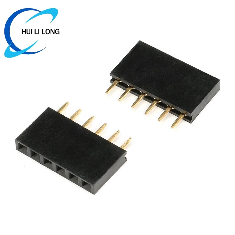 10pcs Single Row Female 2.54MM Pitch Spacing Pin Socket Female Header 2P 3P 4P  6P 8P 10P 12P 16P 20P 40P Connector Row pin