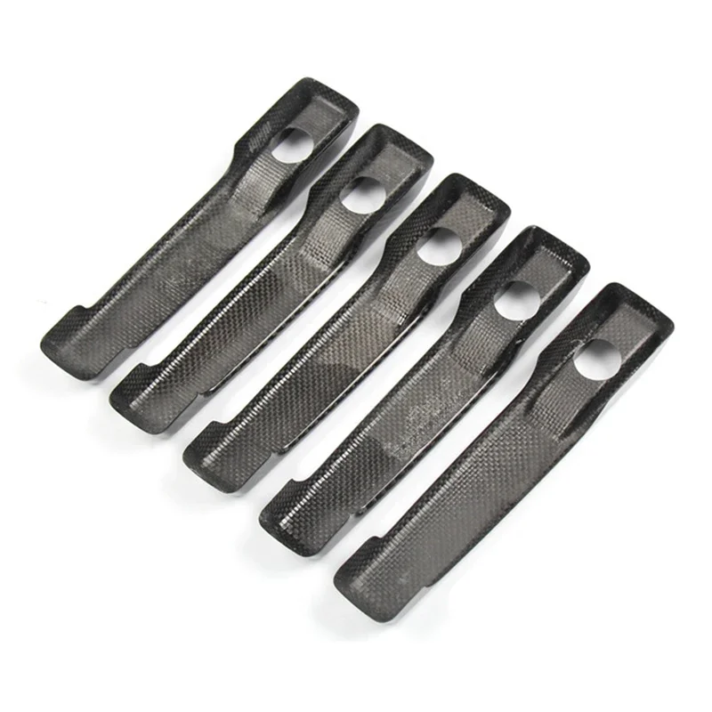 Add on Full Dry Carbon Fiber Side Door Handle Cover Trim Stickers for Benz G-class W463 W464 G500 G55 G63 G65 1990-ON 5 Pieces